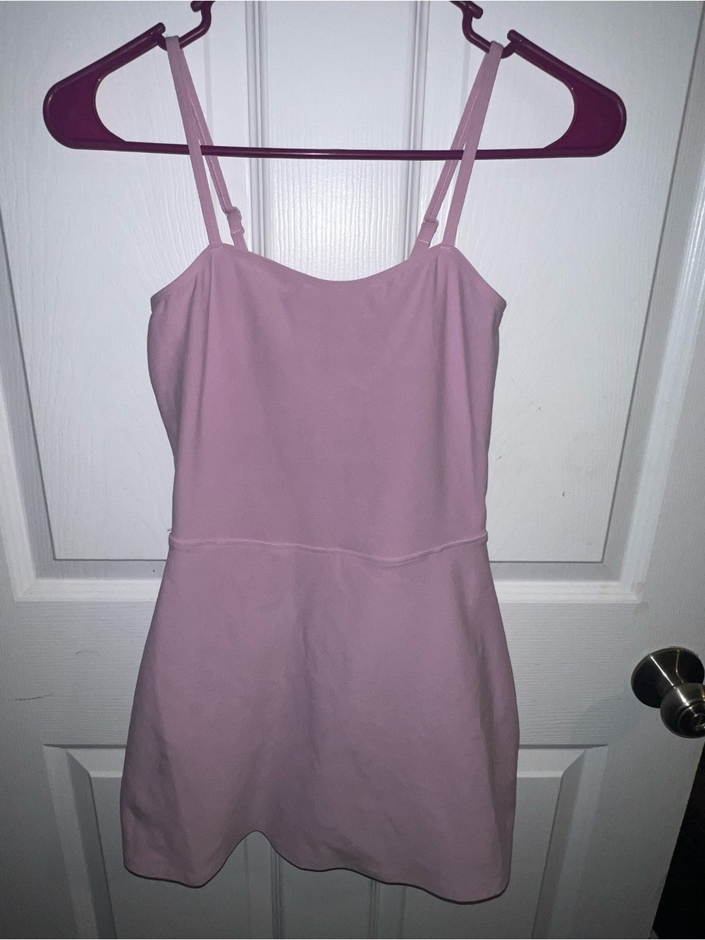 ALO Yoga Dusty Pink Spaghetti-Strap Mini Dress
